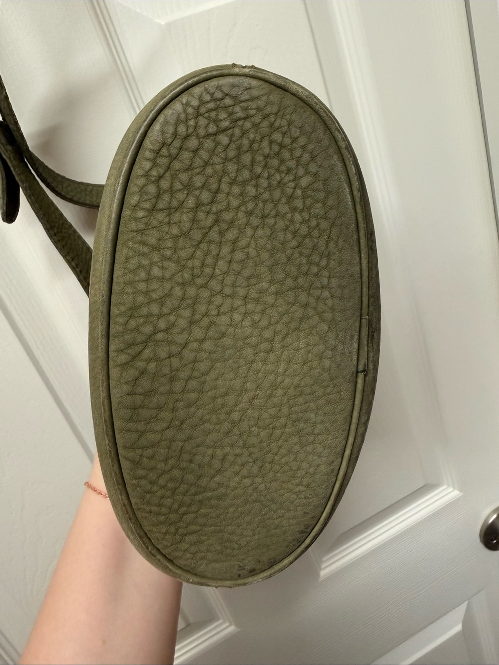 Vintage Coach Sonoma Small Flap- Sage or Green Nubuc Crossbody - Picture 9 of 11